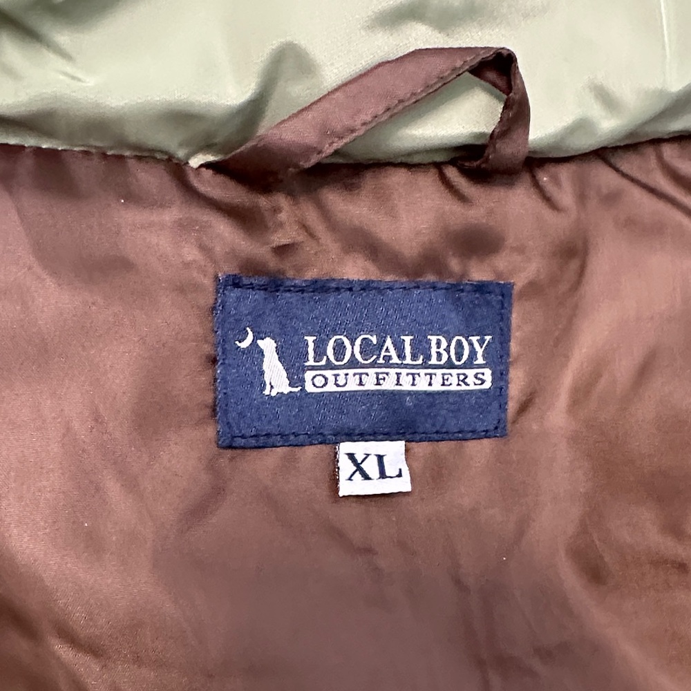 Local Boy Men's Colorblock Brick Quilted Puffer Vest in Green/Orange/Brown. NWOT - Picture 8 of 9